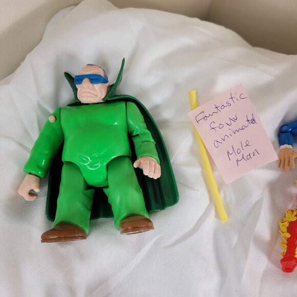 FANTASTIC FOUR Figure Lot of 6 NEAR MINT Human Torch Mr Fantastic Moleman Doom - Picture 2 of 14